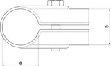 T-clamp 2½" x 1½" open
