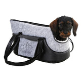 Kerbl Tragetasche für kleine Hunde Chiara 40x20x21cm, grau/schwarz mit Strasskrone - 80362