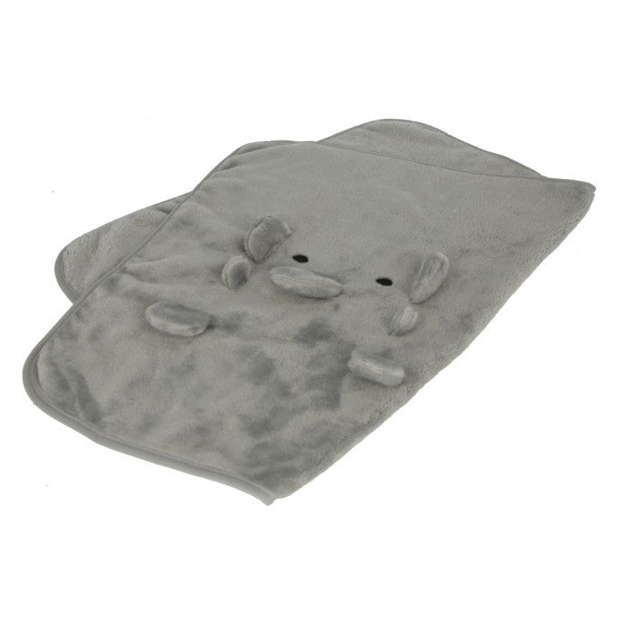 Kerbl Welpendecke Elefant aus Fleece waschbar, grau, 72x51cm 1 Stück 80434