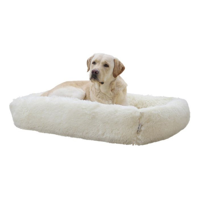 Kerbl Hunde Kuschelbett Fluffy, creme, 80x60cm - 80443