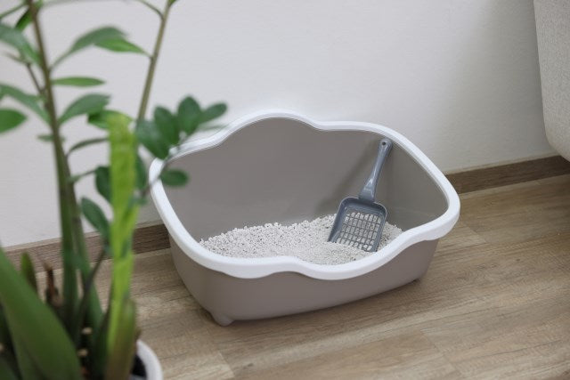 Kerbl Katzentoilette Très Chic open 56x39x26cm, weiß/taupe - 80977