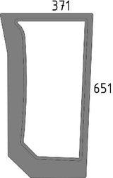 KRAMP Frontscheibe, niedriger 82011532N