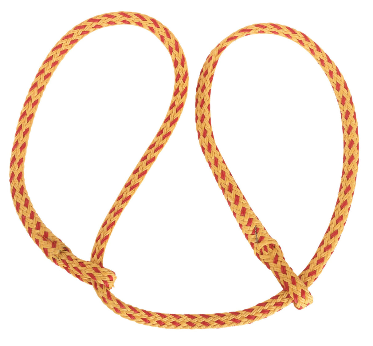 Kerbl Geburtsstrick poly/flach gelb-rot, mit zwei Schlaufen 10259