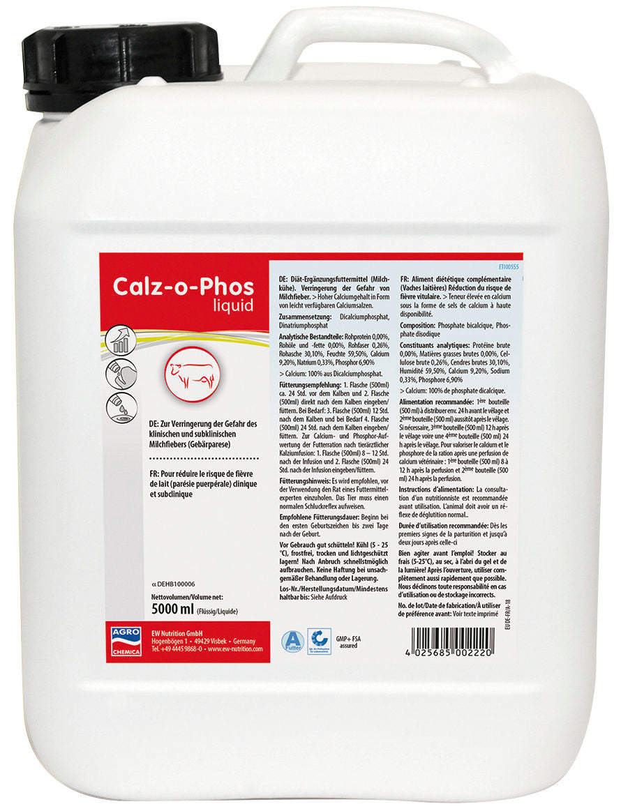 Agrochemica Calz-o-Phos Liquid Diät-Mineralfuttermittel 5L Kanister - 15975