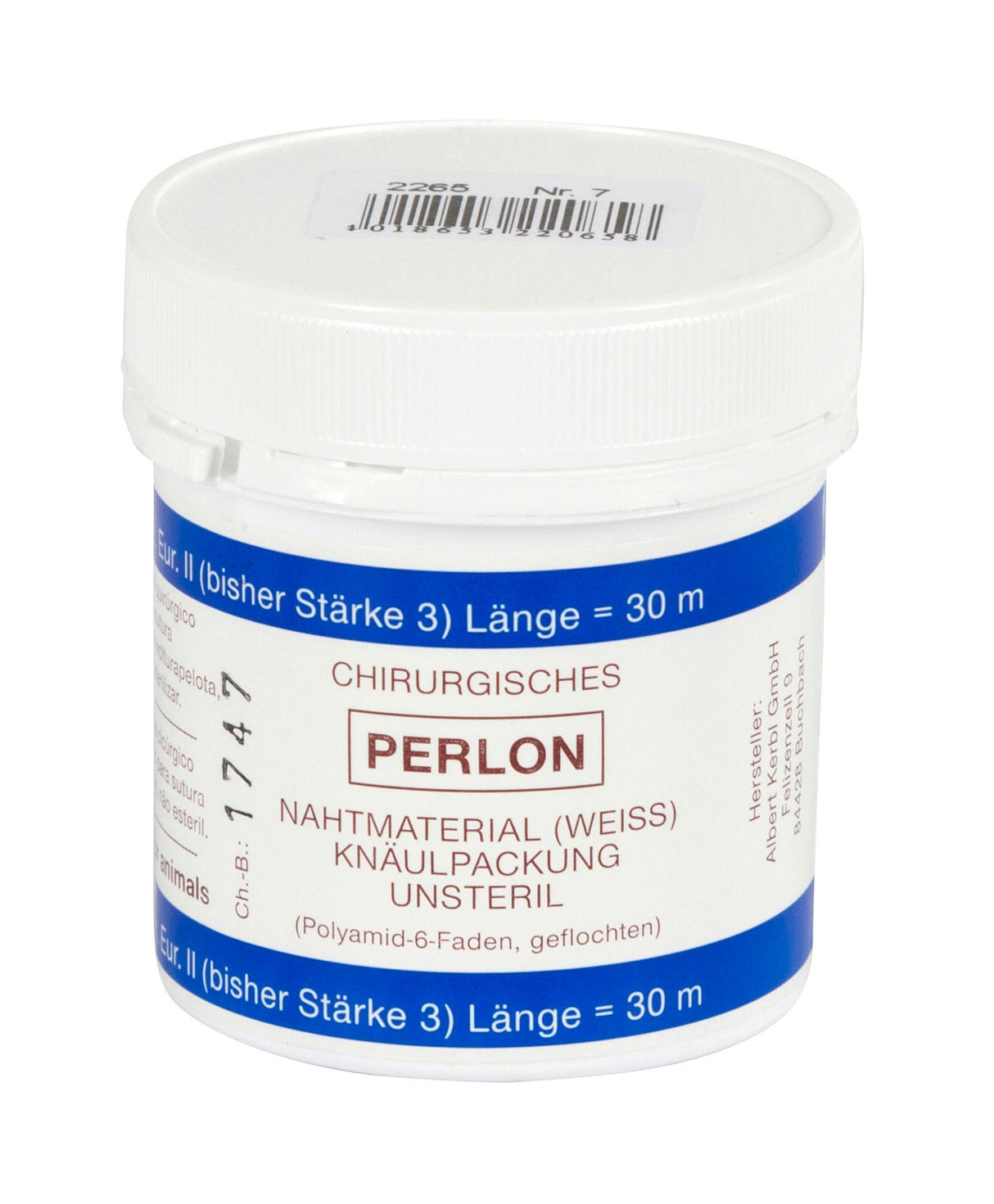 Kerbl Synthacord St.3, 30m/unsteril blaues Etikett, Gr. 7 2265