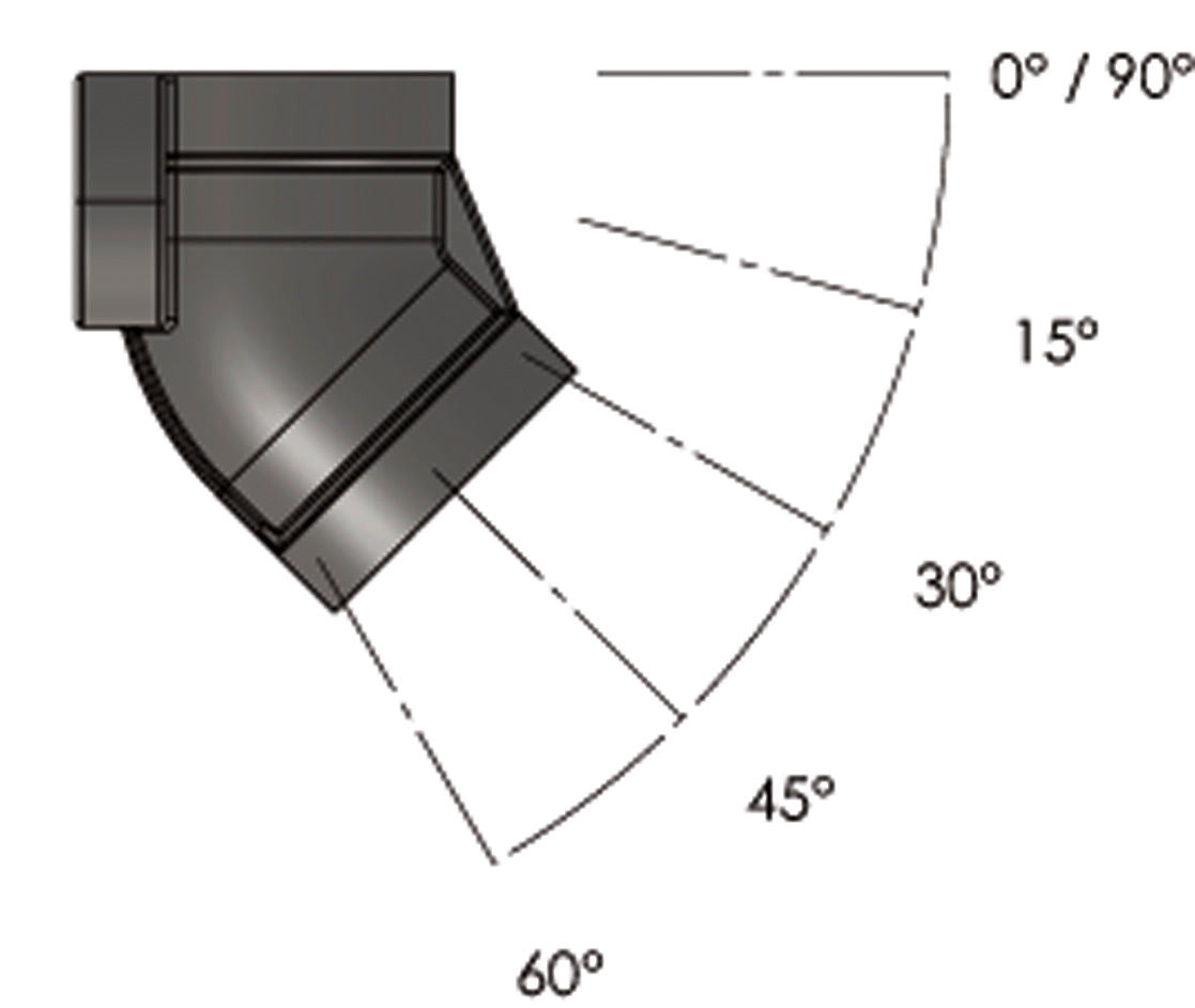 Kerbl Wandhalter Edelstahl, 45Gr., 1/2 x 1/2 22836