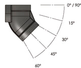 Kerbl Wandhalter Edelstahl, 45Gr., 1/2 x 1/2 22836