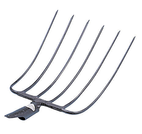 Kerbl Silo- u. Laubgabel m. Federd. 6 Zinken 35 x 31 cm o. Stiel 29112