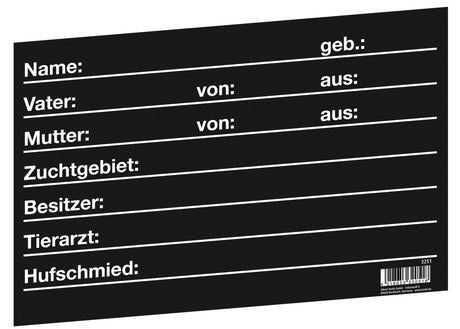 Kerbl Pferdestalltafel 30 x 20 cm 3251