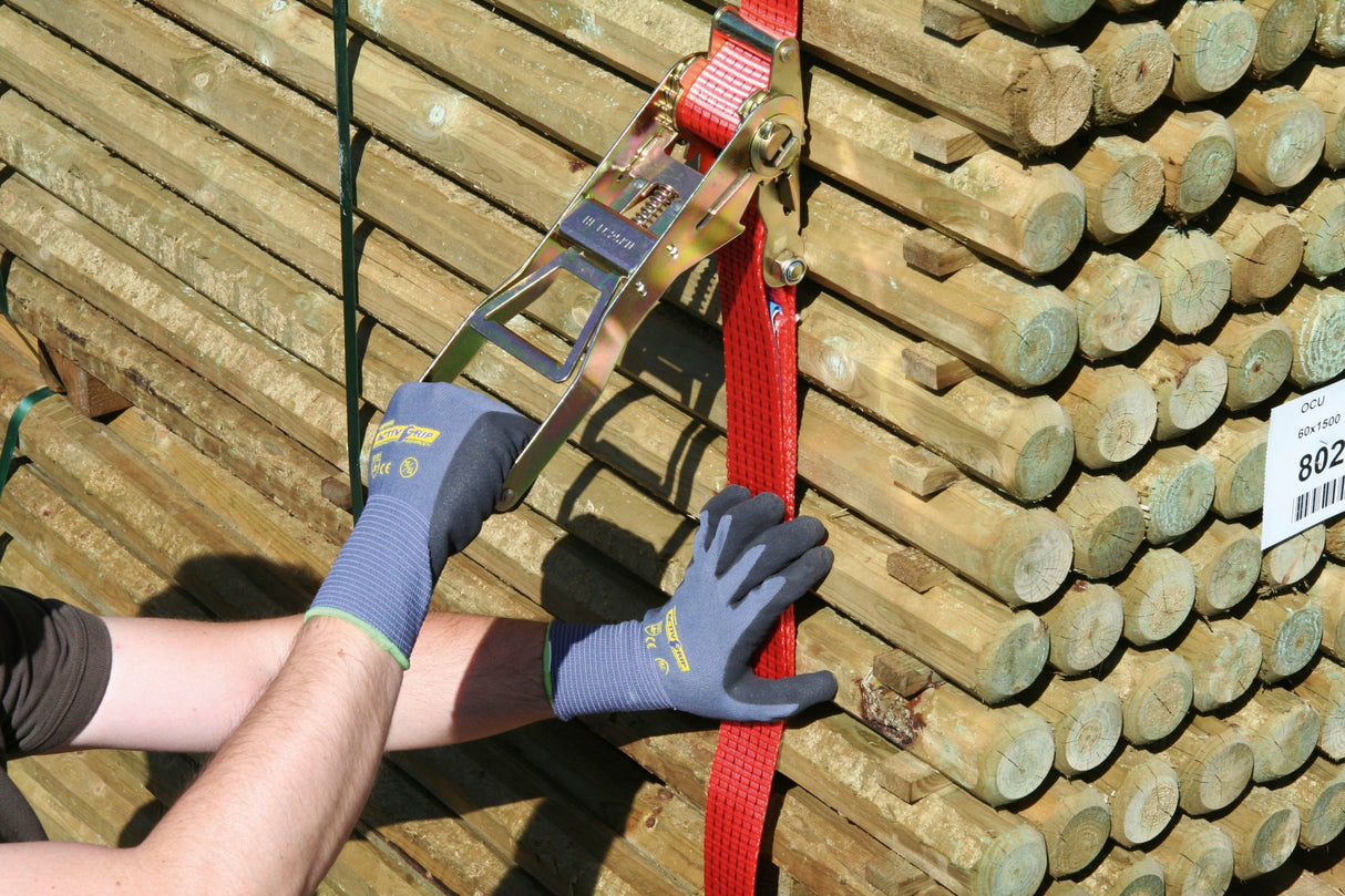 Kerbl Langhebelratschenzurrgurt 2tlg 2500/5000kg, 8m/50mm ERGO rot 37173