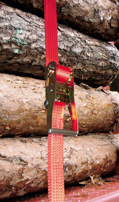 Kerbl Ratschenzurrgurt 2-teilig, rot 50mm/8m, 5000kgÖsenhaken 37179