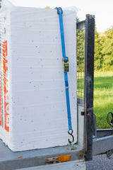 Kerbl Zurrgurt, zweitlg., 4 mtr. mit Ratsche, m. PVC S-Haken, 800kg 3762