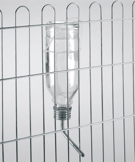 Kerbl Trinkflasche f.Kaninchen 500ml aus Glas kpl. mit Aluröhrchen 74125 8 Stück