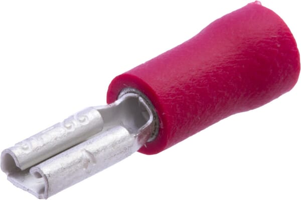 KRAMP Flachsteckerhülse rot  2,8 x 0,8 mm - 100 Stück LA9235KR