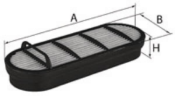 Secondary air filter element