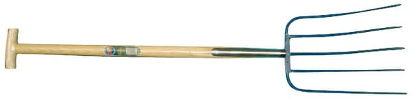 Manure fork T-handle, 5 teeth