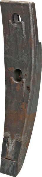 KRAMP Grubberspitze 350x80x30mm, gehärtet, gekrümmt, 1 Loch, passend für Köckerling 915776KR