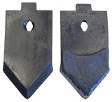 Cultivator tip 240x120x10mm, hardened, flat, 1 hole, suitable for Kerner