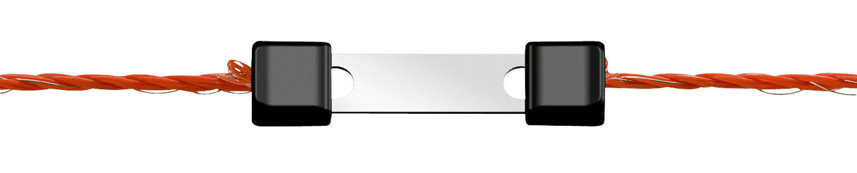 Kerbl Litzclip Litzenverbinder 3mm gerade, Edelstahl, 10 Stück 1 Blister 442003/106