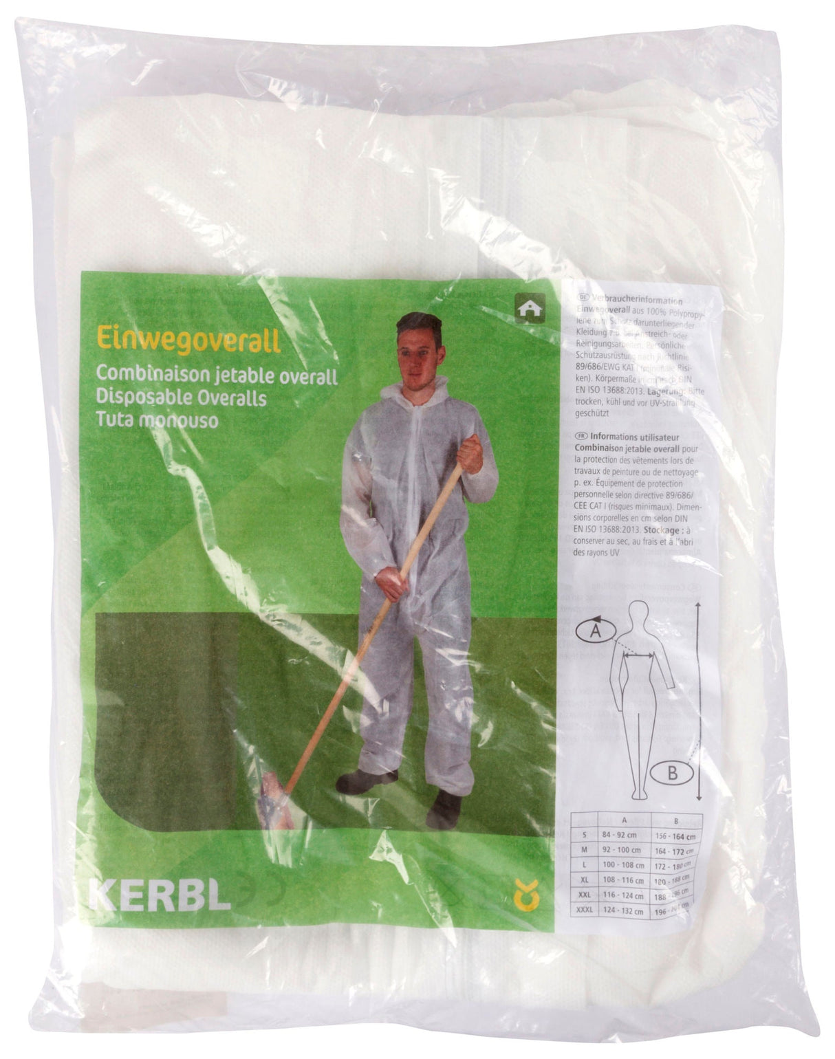 Kerbl PP Einwegoverall, weiß Gr. XL 3430