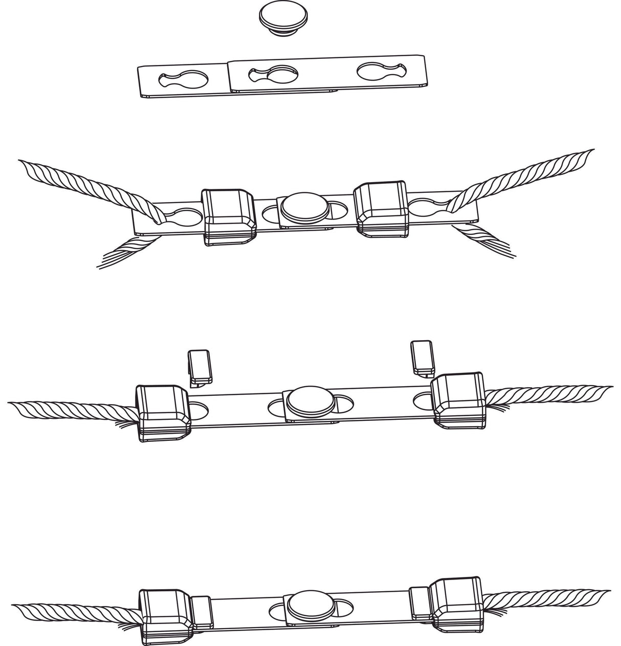 AKO Seilverbinder Litzclip 6mm Safety-Link, 6 Stück 442008/061