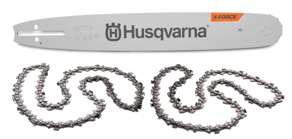 Husqvarna Kit  X-FORCE Schiene & 2 Ketten H25 38cm - 593140102