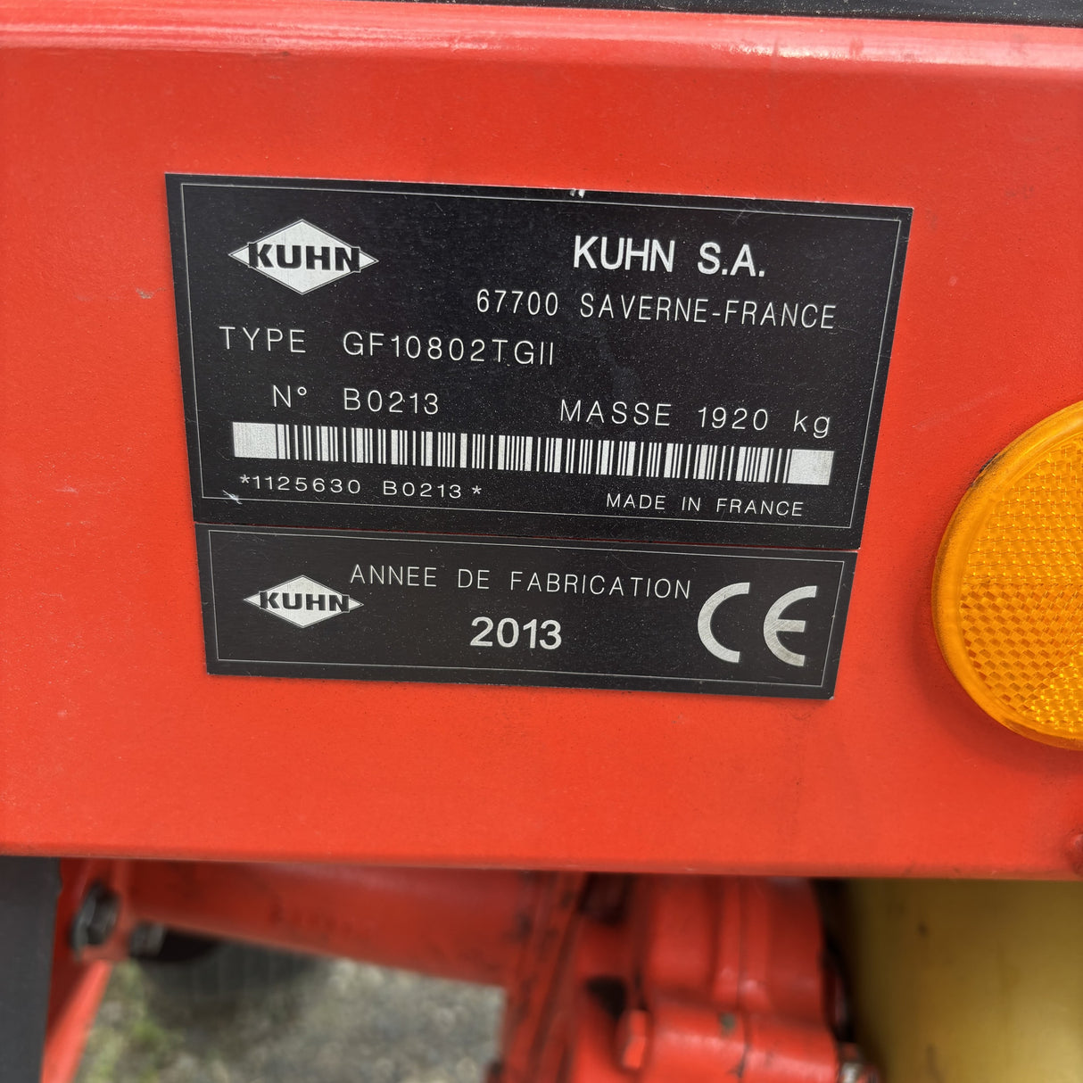 KUHN GF10802T Heuer Baujahr 2013 gebraucht