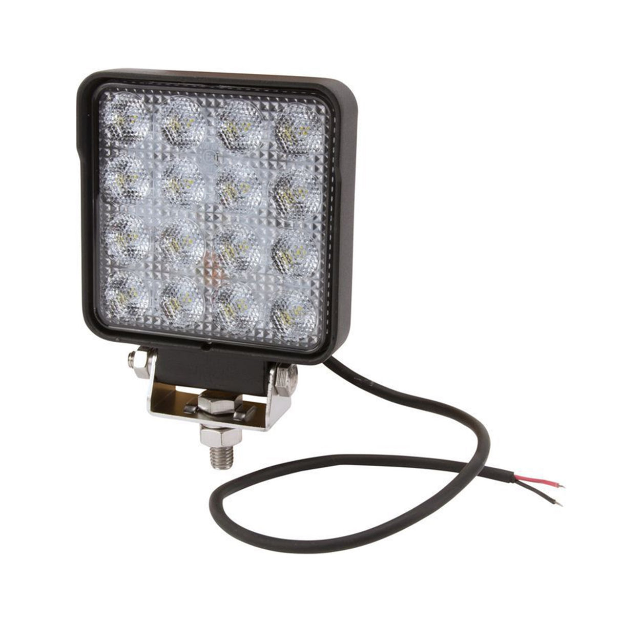 KRAMP Arbeitsscheinwerfer LED, 25W, 3040lm, quadratisch, 10/30V, 108x48x108mm, Flutlicht, 16 LED's, Kramp LA10023