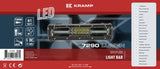 KRAMP Lichtleiste LED, 81W, 7290lm, rechteckig, 12 / 24V, weiß, 304x57mm, Kabelendhülse, Combo, 54 LEDs, Kramp LA10301