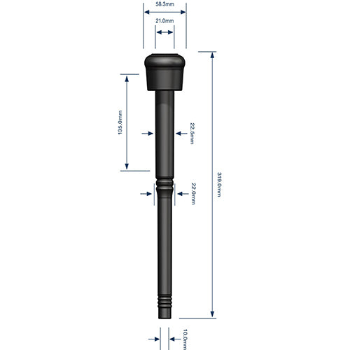 Milkrite Zitzengummi Ultraliner mit runden Schaft, lang GM86U 200071-01 (MR-200071-01)