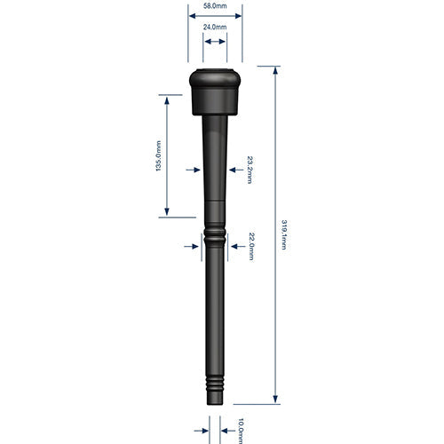 Milkrite Zitzengummi Ultraliner mit rundem Schaft, lang GM88U 200075-01 (MR-200075-01)