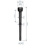Milkrite Zitzengummi Ultraliner mit rundem Schaft, lang MS031U 200091-01 (MR-200091-01)
