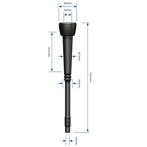 Milkrite Zitzengummi Ultraliner mit rundem Schaft 201541-01 (MR-201541-01)
