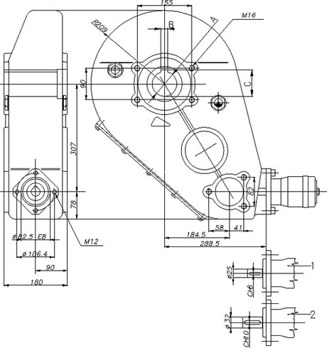 Gearbox 38.7:1