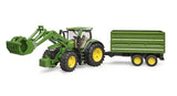 Bruder John Deere 7R mit Frontlader und Anhänger U03155