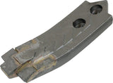 Cultivator tip 256x80mm, hardened, curved, 2 holes, suitable for Agrisem
