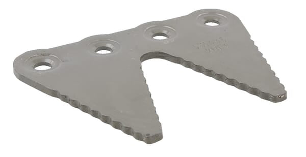 Serrated double bar blade