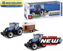 New HollandT7.315 agricultural tractor and trailer
