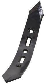 Embout de cultivateur 490x75x10mm, réversible, gauche, courbé, 4 trous, adapté à Amazone