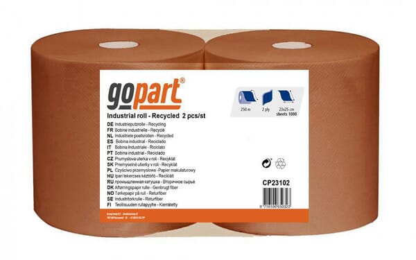 gopart Papierhandtuch, braun 23cm x 250m - 2 Stück CP23102