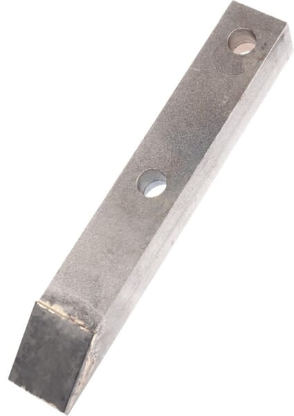 Cultivator tip 230x35x30mm, hardened, flat, 2 holes, suitable for Duro