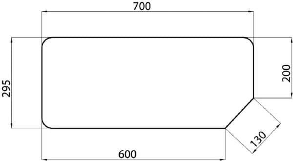 KRAMP Heckscheibe unten D6714