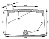 KRAMP Frontscheibe aufstellbar D6861