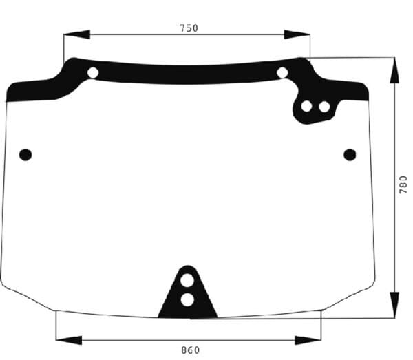 KRAMP Heckscheibe oben D6868
