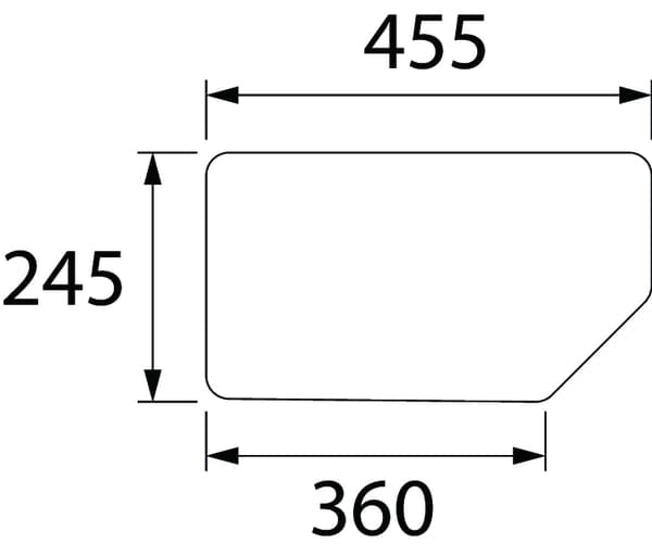 KRAMP Heckscheibe unten D6874