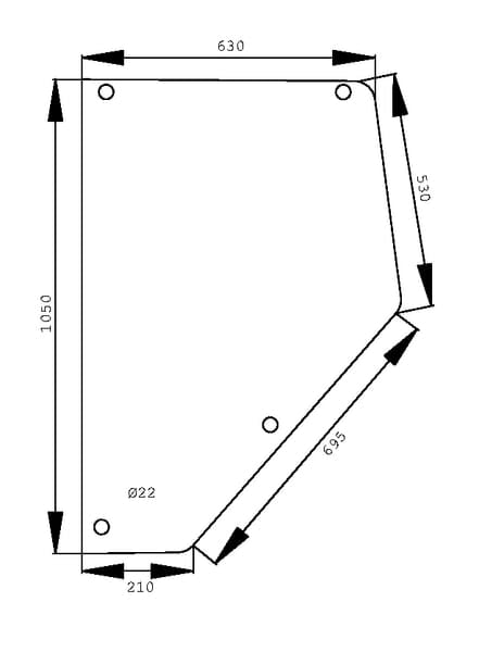 KRAMP Türscheibe hinten D6916