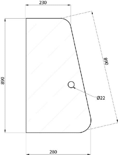 KRAMP Türscheibe vorne D7013