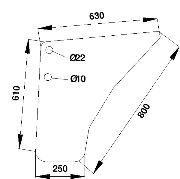 KRAMP Türscheibe unten D7103