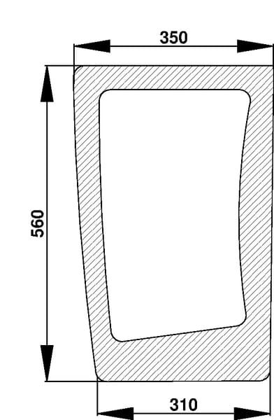 KRAMP Frontscheibe unten D7122