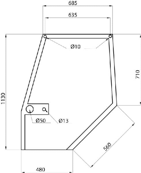 KRAMP Türscheibe oben D7307